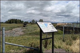 Board at south side of River Yeo