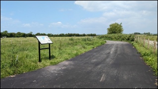 Board at site of Wick St Lawrence station