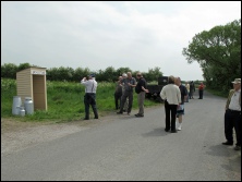 You can still stand around in the road here!